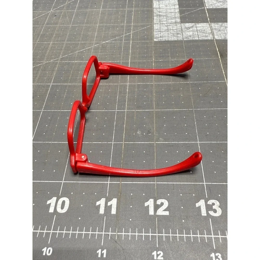 Doll Size Plastic Red Eyeglasses No‎ Lens